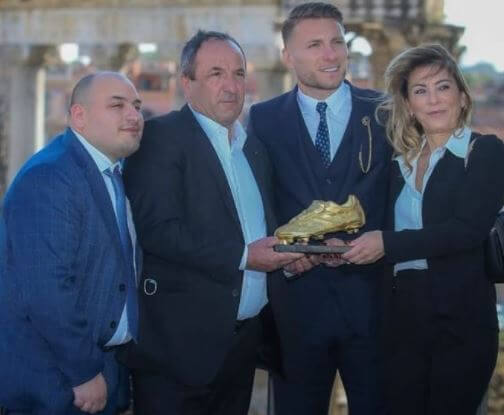 Michela Immobile with her family.